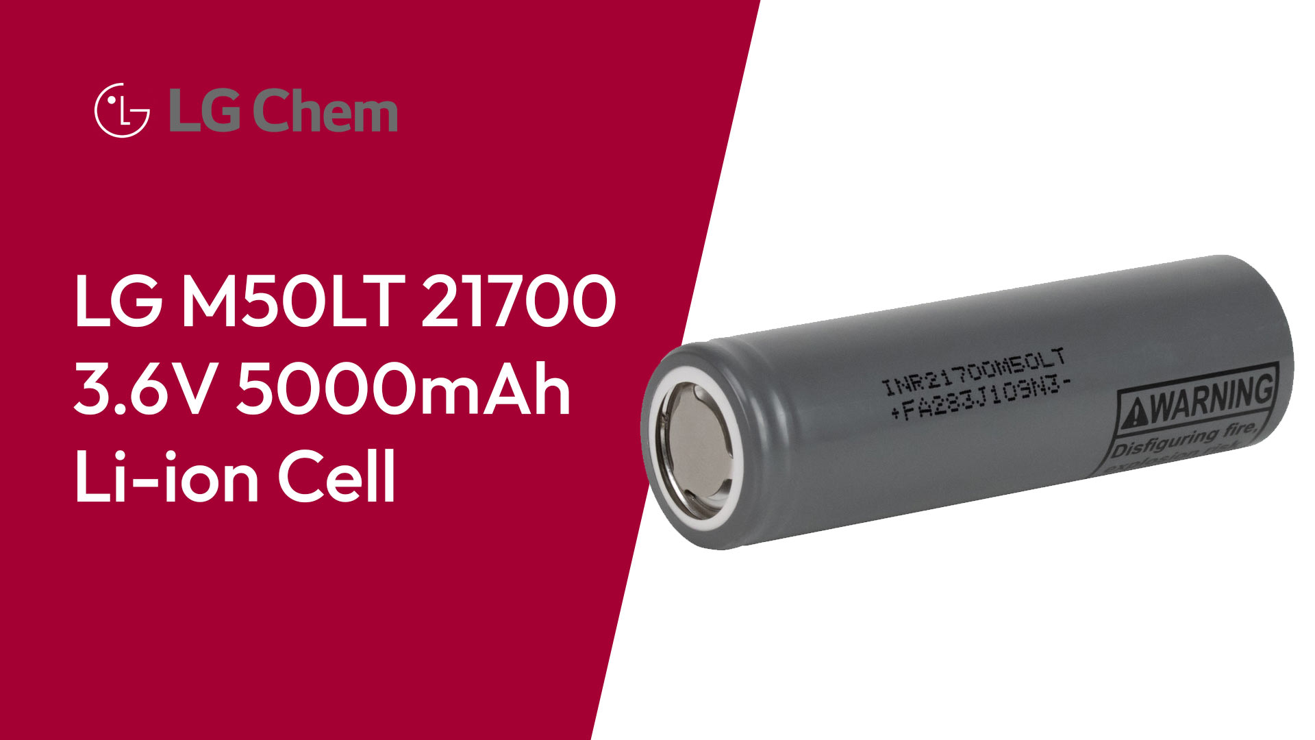 LG M50LT 21700 3.6V 5000mAh Li-ion Cell
